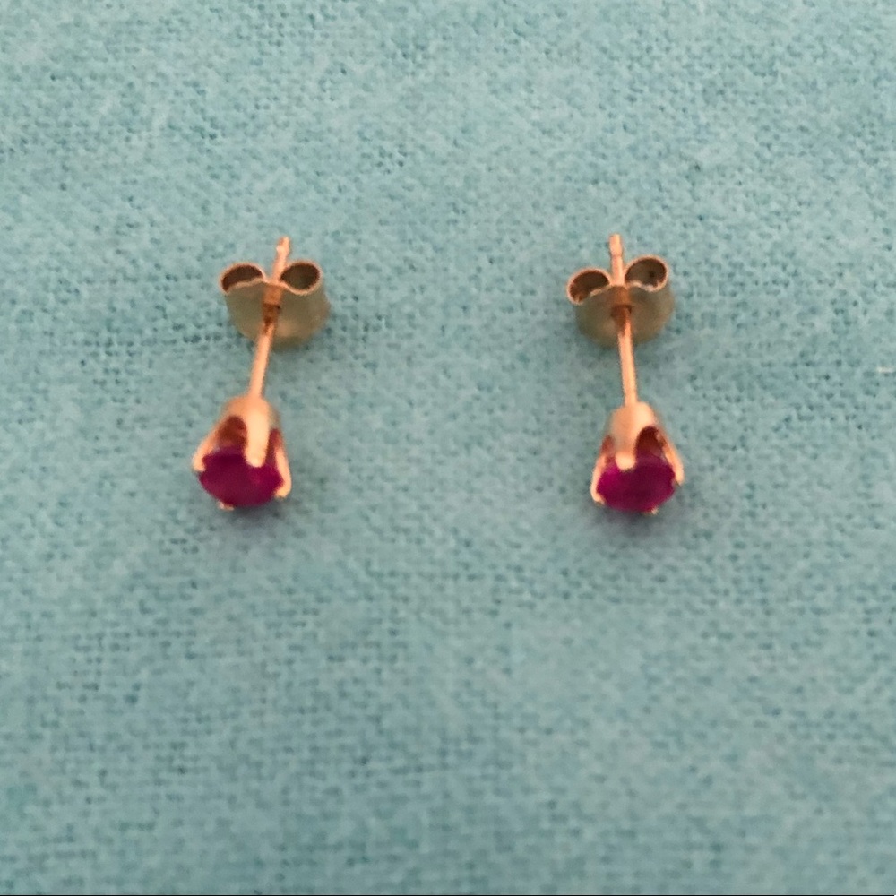 Ruby Earrings in 14k gold